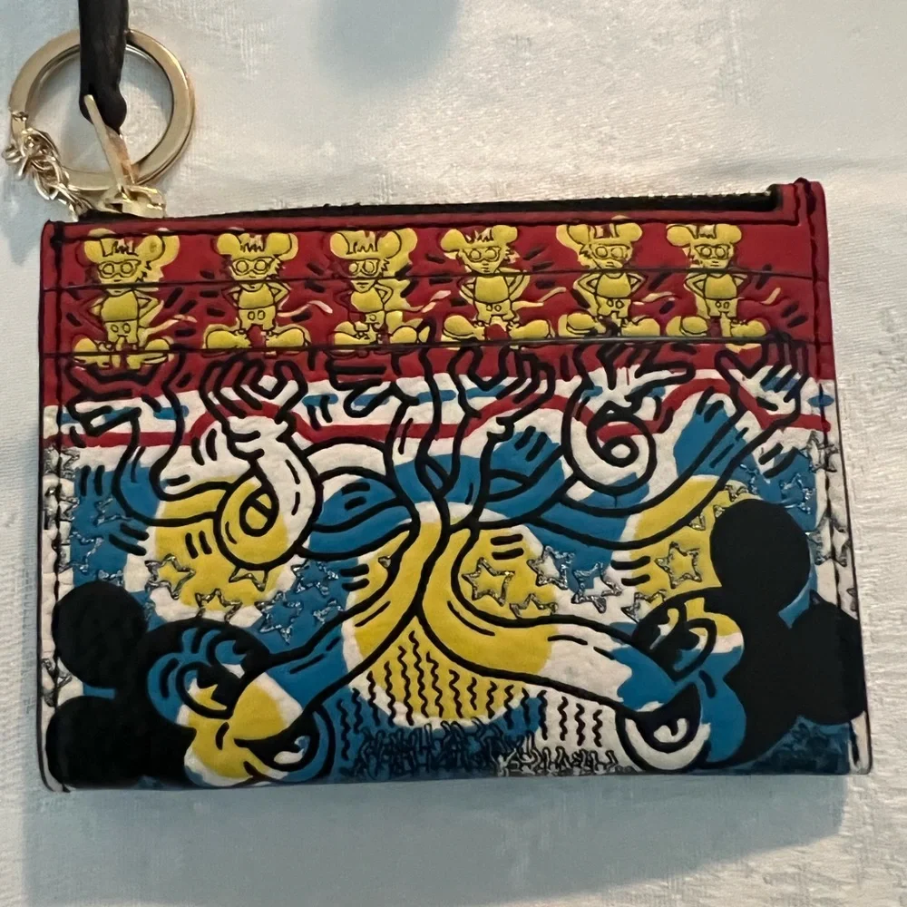 COACH X KEITH HARING MINI SKINNY ID CASE NWT